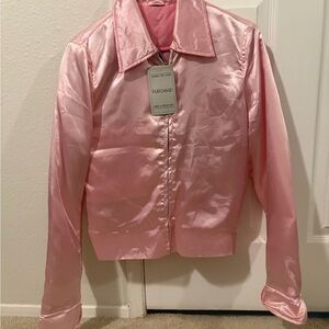 Pink Ladies Satin Jacket